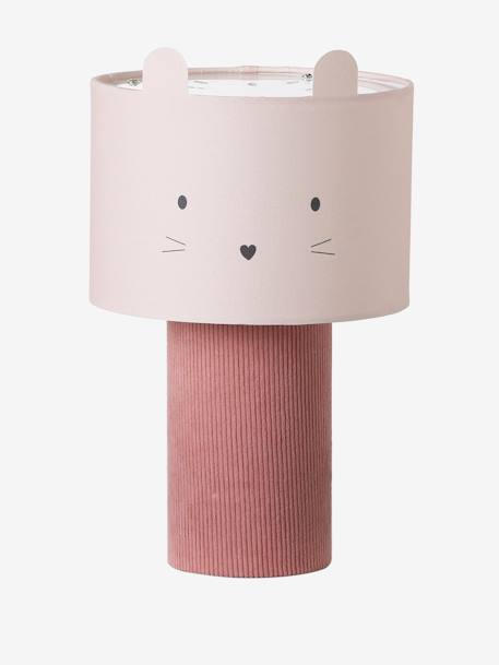 Lampe à poser tête d'animal et pied en velours rose 2 - vertbaudet enfant 