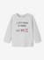T-shirt bébé à message manches longues blanc+gris chiné 7 - vertbaudet enfant 