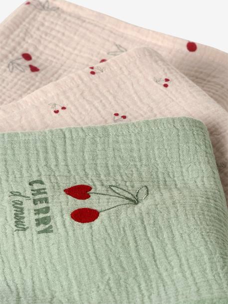 Lot de 3 langes CHERRY beige imprimé 4 - vertbaudet enfant 