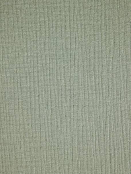 Drap housse bébé uni en gaze de coton Bio* ocre+vanille+vert sauge 9 - vertbaudet enfant 