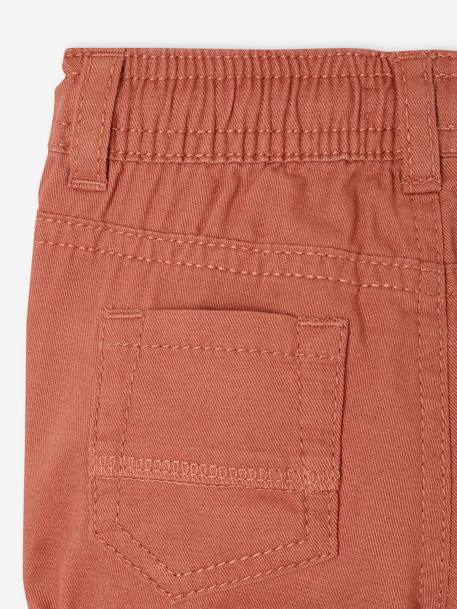 Short bébé garçon en toile taille élastiquée cappuccino+terracotta 7 - vertbaudet enfant 