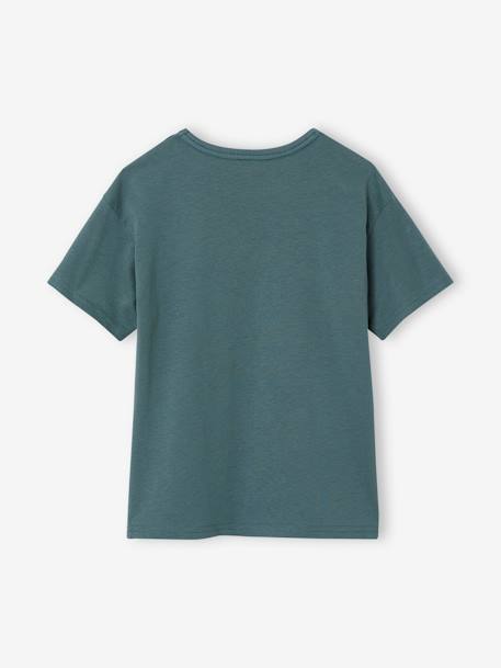 T-shirt garçon motifs graphiques manches courtes blanc+bleu nuit+vert d'eau 10 - vertbaudet enfant 