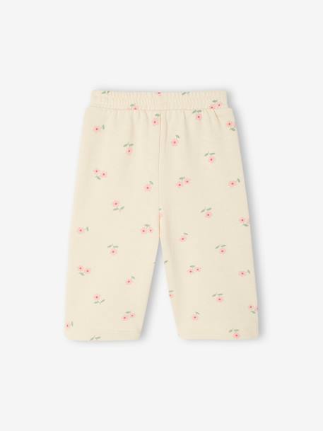 Pantalon large motifs fleurs bébé vanille 2 - vertbaudet enfant 