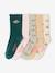 Lot de 5 paires de chaussettes fleurs fille Assorties 1 - vertbaudet enfant 
