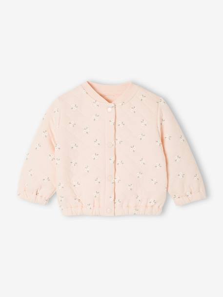 Gilet bébé matelassé rose pâle 2 - vertbaudet enfant 