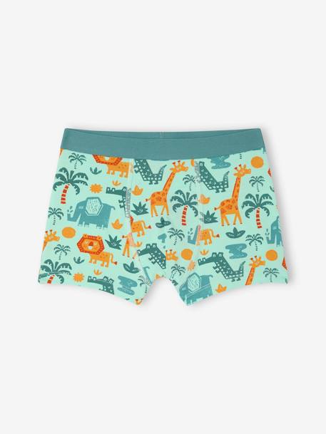 Lot de 5 boxers stretch Jungle garçon vert 3 - vertbaudet enfant 