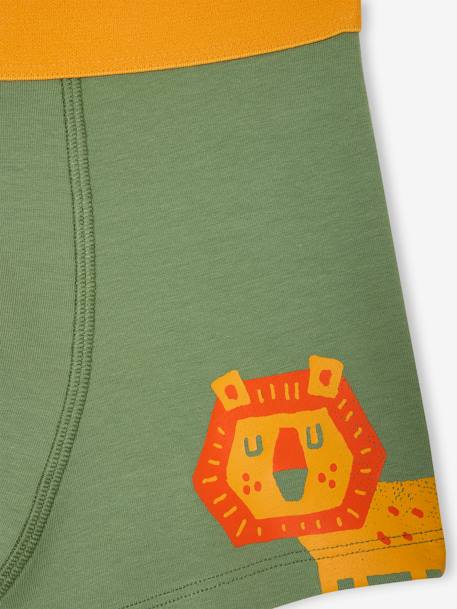 Lot de 5 boxers stretch Jungle garçon vert 8 - vertbaudet enfant 