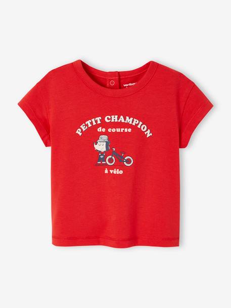 Lot de 2 T-shirts Basics bébé manches courtes rouge 2 - vertbaudet enfant 