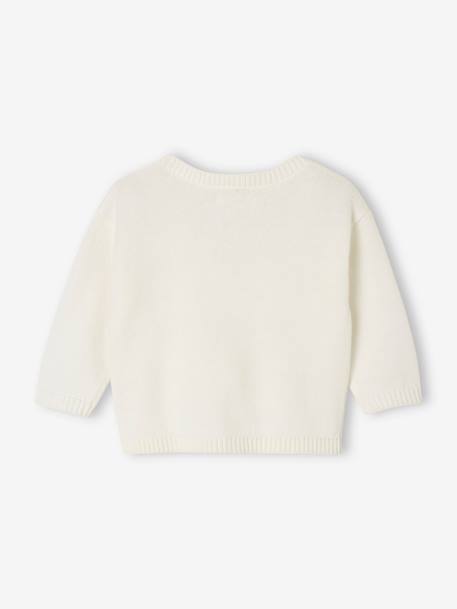 Gilet bébé garçon maille fine blanc 2 - vertbaudet enfant 