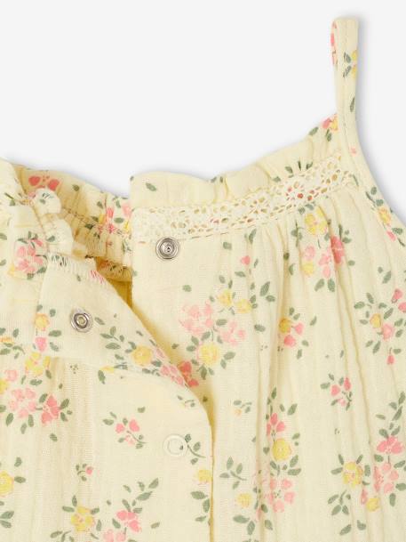 Ensemble fleuri robe et culotte naissance jaune pâle 7 - vertbaudet enfant 