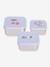Lot de 3 boîtes à goûter en inox LÄSSIG lilas+vert d'eau 1 - vertbaudet enfant 