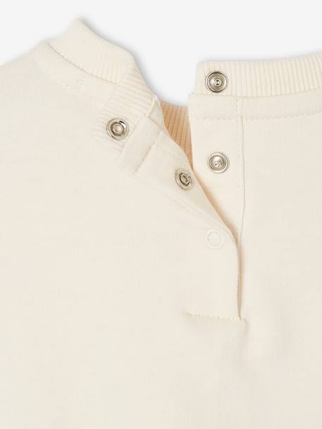 Sweat bébé col rond écru+vert sauge 4 - vertbaudet enfant 