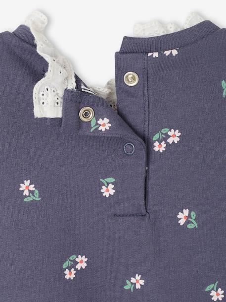 Sweat col en broderie anglaise bébé marine 4 - vertbaudet enfant 