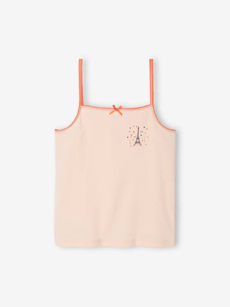 Lot de 3 débardeurs fantaisie Fille rose pâle 2 - vertbaudet enfant 