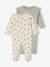 Lot de 2 pyjamas bébé fille pommes vert sauge 1 - vertbaudet enfant 