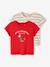 Lot de 2 T-shirts Basics bébé manches courtes rouge 1 - vertbaudet enfant 