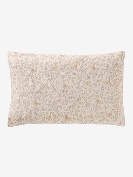 Parure housse de couette + taie d'oreiller bébé BABYLON beige imprimé 4 - vertbaudet enfant 