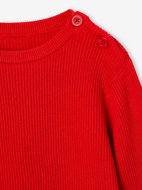 Pull garçon en maille rouge 4 - vertbaudet enfant 