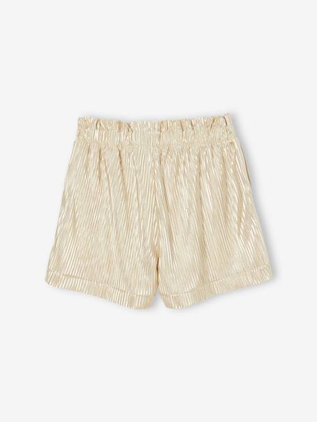 Short lamé effet plissé cérémonie fille or 2 - vertbaudet enfant 