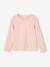 T-shirt fille coeur pailleté manches longues anthracite+corail+écru+rose poudré 16 - vertbaudet enfant 