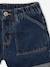 Short en jean fille bleu clair+bleu moyen+denim brut 11 - vertbaudet enfant 