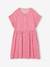 Robe à fleurs boutonnée fille bleu ciel+blush+écru 4 - vertbaudet enfant 