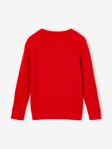 Pull garçon en maille rouge 3 - vertbaudet enfant 