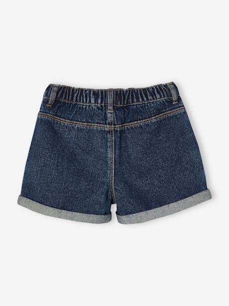 Jupe En Jean Boutonnée VERTBAUDET Pour Fille - Denim Brut, Coupe Trapèze, Taille Ajustable, Poches - Taille 2 Ans