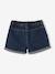 Short en jean fille bleu clair+bleu moyen+denim brut 10 - vertbaudet enfant 