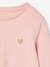T-shirt fille coeur pailleté manches longues anthracite+corail+écru+rose poudré 19 - vertbaudet enfant 