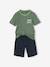 Lot pyjama + pyjashort garçon dinosaure vert 3 - vertbaudet enfant 