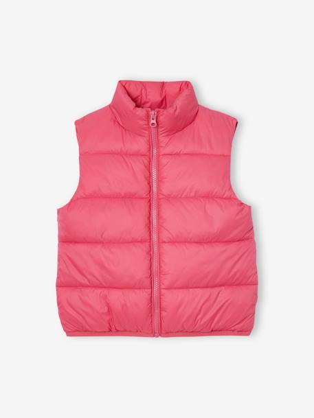 Doudoune fille légère sans manches rose+vert sauge 2 - vertbaudet enfant 
