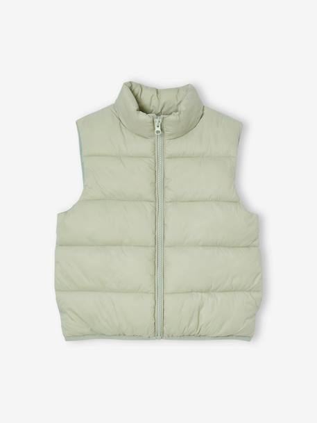 Doudoune fille légère sans manches rose+vert sauge 7 - vertbaudet enfant 