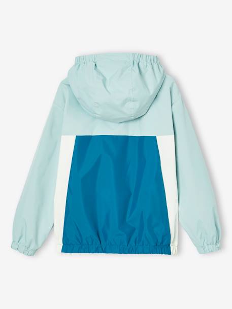 Blouson garçon coupe-vent colorblock bleu moyen+kaki+vert d'eau 11 - vertbaudet enfant 
