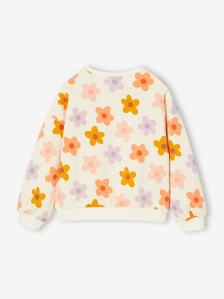 Sweat fille motifs fantaisie Beige imprimé+blanc imprimé+rose+vanille 17 - vertbaudet enfant 