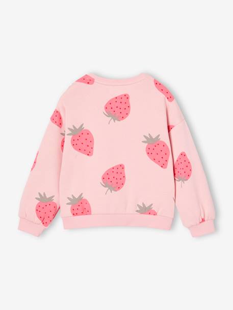 Sweat fille motifs fantaisie Beige imprimé+blanc imprimé+rose+vanille 12 - vertbaudet enfant 