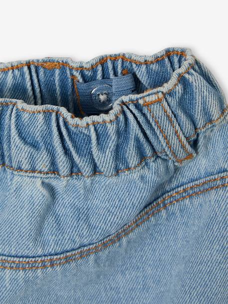 Jupe en jean fille bleu clair+bleu moyen+denim brut 4 - vertbaudet enfant 