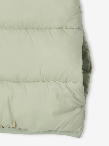 Doudoune fille légère sans manches rose+vert sauge 10 - vertbaudet enfant 