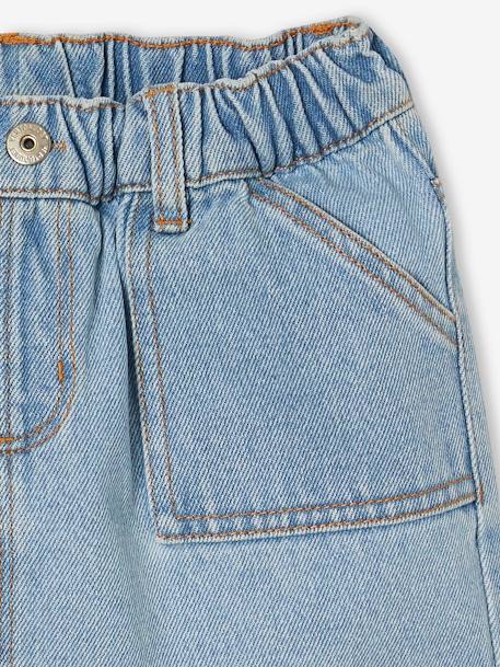 Jupe en jean fille bleu clair+bleu moyen+denim brut 3 - vertbaudet enfant 