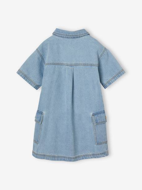 Robe en jean fille bleu clair 3 - vertbaudet enfant 