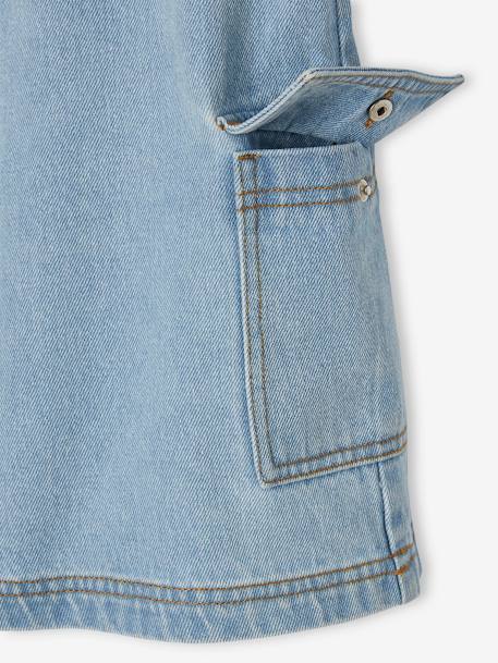 Robe en jean fille bleu clair 5 - vertbaudet enfant 