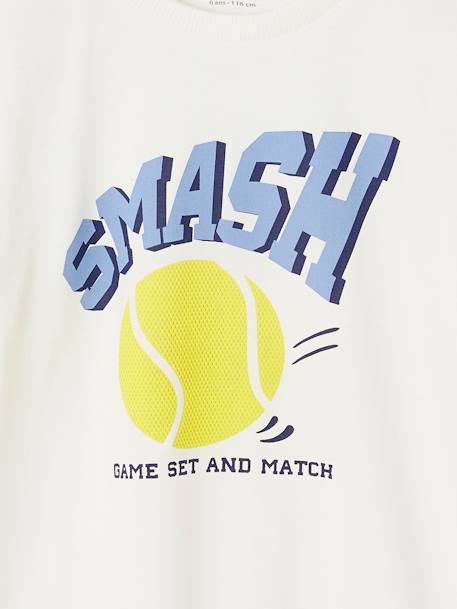 T-shirt sport motif tennis garçon blanc 4 - vertbaudet enfant 