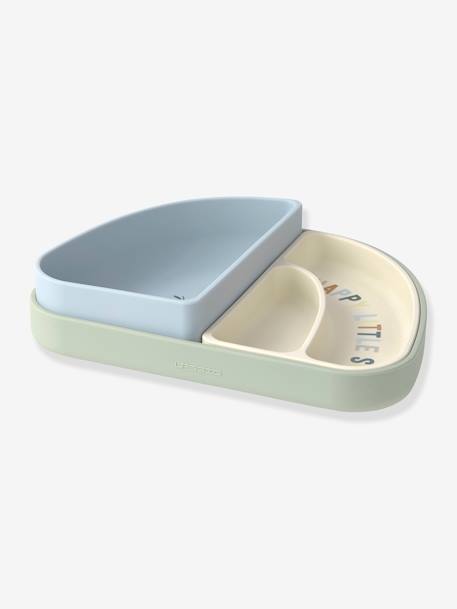 Set de vaisselle Happy Fruits en silicone LÄSSIG bleu+blush 2 - vertbaudet enfant 