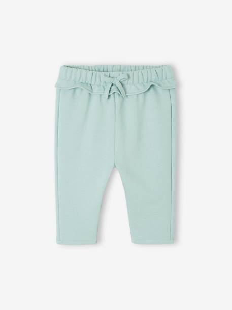 Pantalon molleton Basics bébé fille bleu grisé 1 - vertbaudet enfant 