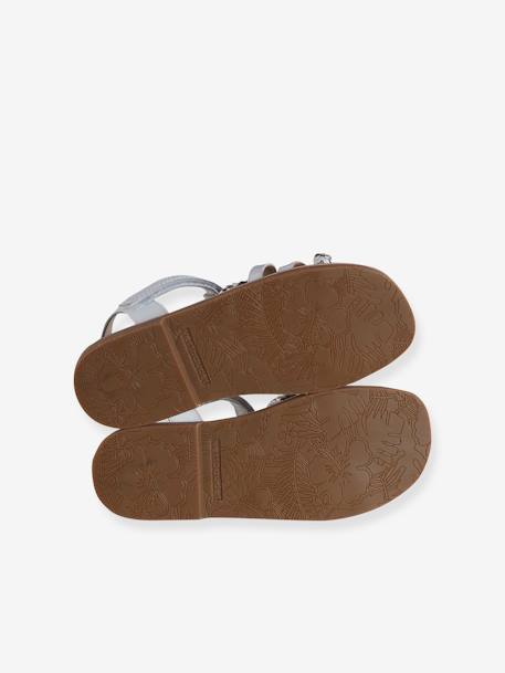 Sandales scratchées cuir enfant blanc+lot bleu 5 - vertbaudet enfant 