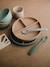 Assiette compartimentée en silicone beige+rose blush 1 - vertbaudet enfant 
