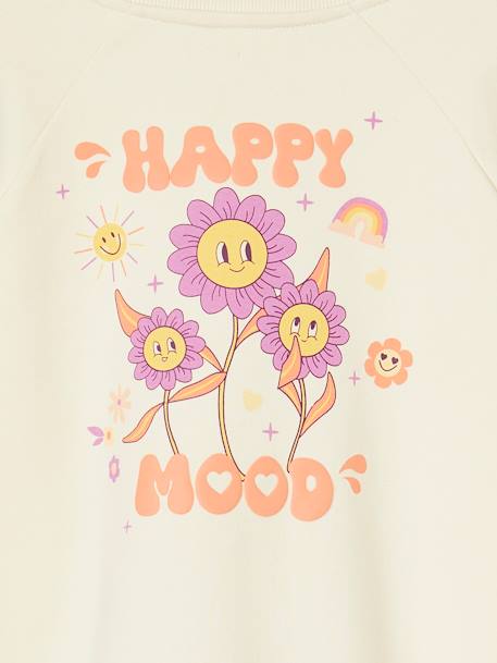 Ensemble robe-sweat motifs fleurs + corsaire fille écru 6 - vertbaudet enfant 