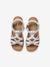Sandales scratchées cuir enfant blanc+lot bleu 4 - vertbaudet enfant 