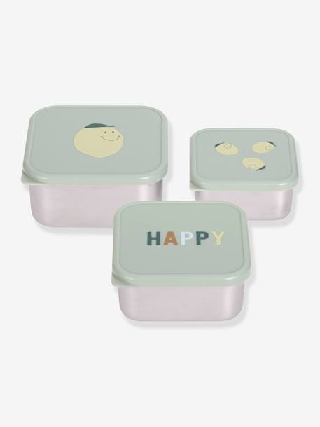 Lot de 3 boîtes à goûter en inox LÄSSIG lilas+vert d'eau 6 - vertbaudet enfant 
