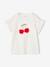 T-shirt fille motif fantaisie manches courtes volantées anthracite+blanc+jaune pâle+marine+rose pâle 4 - vertbaudet enfant 